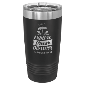 Black | Polar Camel 20oz. | Silver Ringneck Tumbler w/slider Lid