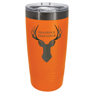 Orange/Ghost | Polar Camel 20oz. | Black ION-Plated Ringneck Tumbler w/slider Lid