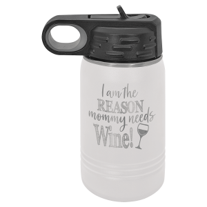 White | Polar Camel 12oz. | Insulated Water Bottle with closable sip-top lid