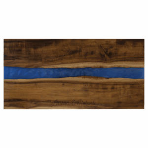 Resin Serving Board | 18x9 | Acacia with Blue Pearl Resin