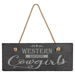 Sign | Wide Rectangular Slate Decor with Hanger String